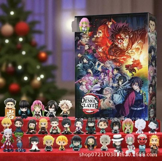 Discover In Stock 24pcs Slayer Yaiba Advent Calendar Figure  24 Days Christmas Countdown Surprise Blind Boxes Figure  Mystery Box Toys Gift Xmas