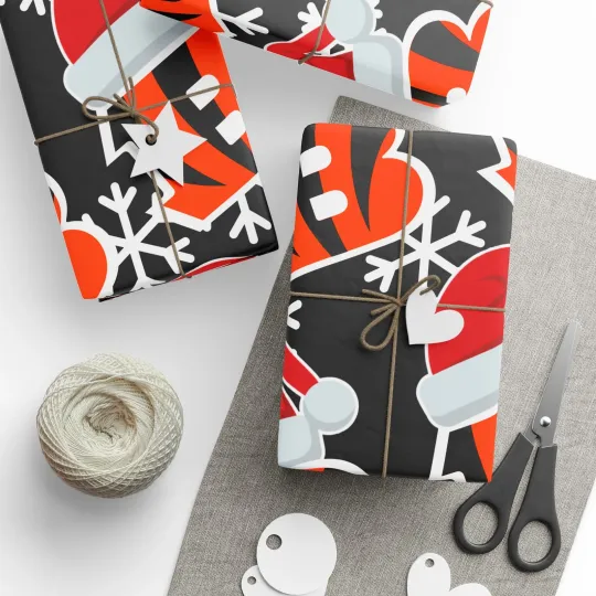 Discover Cincinnati Bengals Wrapping Papers, Christmas Gift Wrap, Football Team
