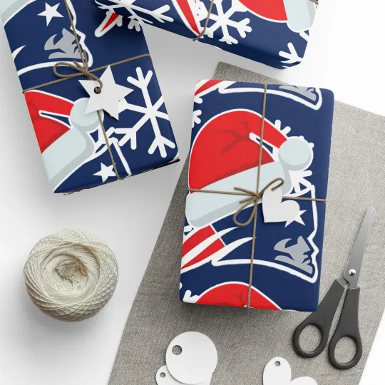 Discover New England Patriots Wrapping Papers Christmas Gift Wrap Football Team