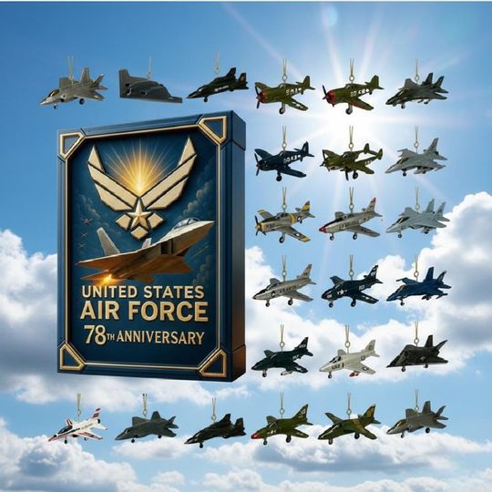Discover Airplane Advent Calendar with 24 Mini Fighter Jets, Military Aircraft Model Set for Kids, 78th Anniversary Countdown Gift Box