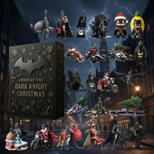 Discover Superhero Advent Calendar 2025, 24 Dark Vigilante Ornaments, Christmas Countdown Gift for Comic Fans & Action Hero Collectors