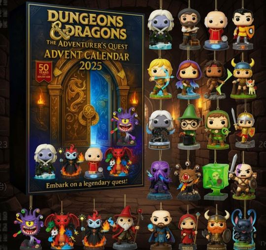 Discover Fantasy RPG Advent Calendar 2025, 24 Hero & Monster Figurines, Holiday Countdown Gift for Gamers, Collectors And Roleplay Fans