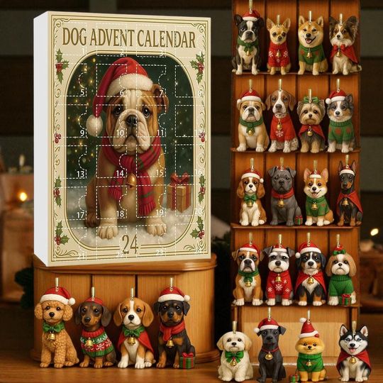 Dog Advent Calendar: 2D Acrylic Dog Lovers