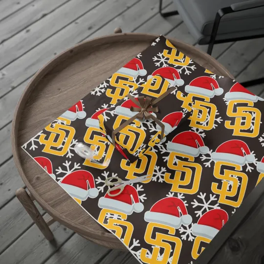 Discover San Diego Padres Gift Wrapping Paper, Baseball Team Holiday