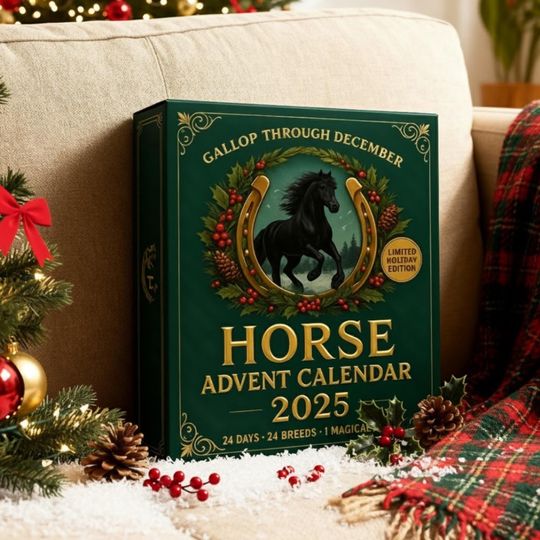 Discover 2D acrylic Christmas Advent Calendar 2025 for horse lover, Green Horse Advent Calendar 2025, Green horse blind box, Xmas gift