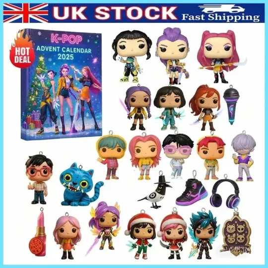 2025 Demon Hunter Advent Calendar Blind Box Christmas Tree Acrylic Pendant Gifts