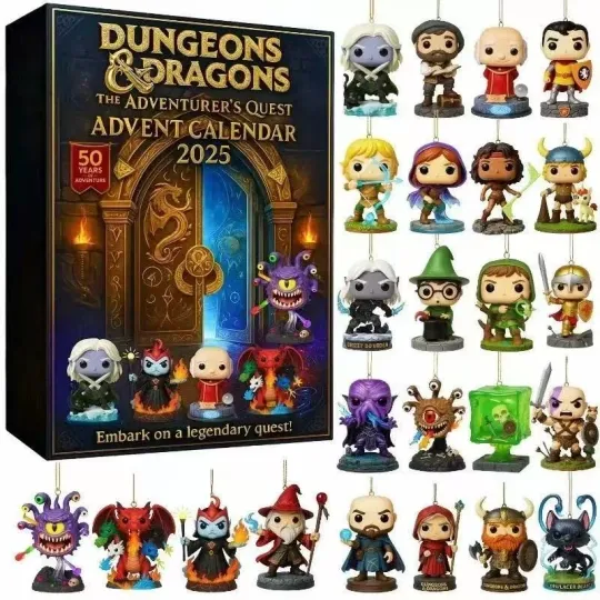 Discover 2025 D&D Advent Calendar Blind Box | Adventurer Quest Acrylic Christmas Tree