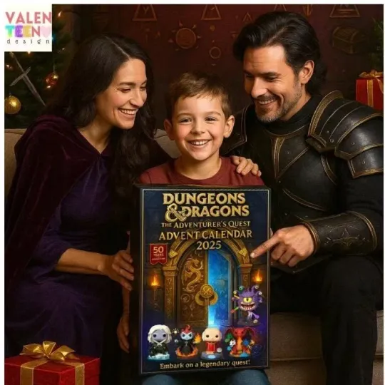 Discover 2025 D&D Adventurer Quest Advent Calendar Blind Box | Acrylic Christmas Tree Orn