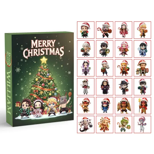 Discover 2025 Anime demon Christmas Advent Calendar Blind Box Gifts 2D Acrylic