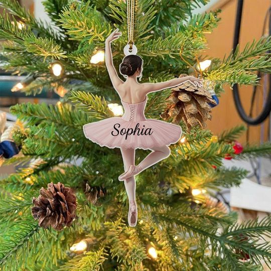 Discover Personalized Ballerina Ornament  Custom Name Acrylic Dance Decor for Girls  Ballet Dancer Christmas Tree Keepsake Gift 2025