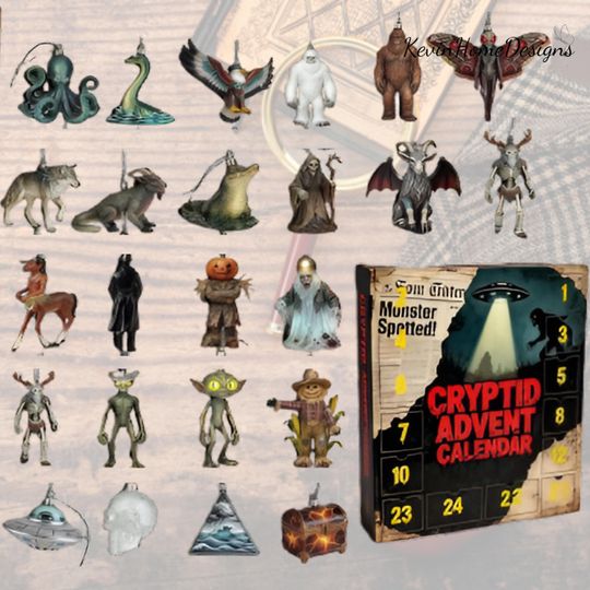 Discover Cryptid Advent Calendar 2025: Monster Figures Box, 24 Day Countdown