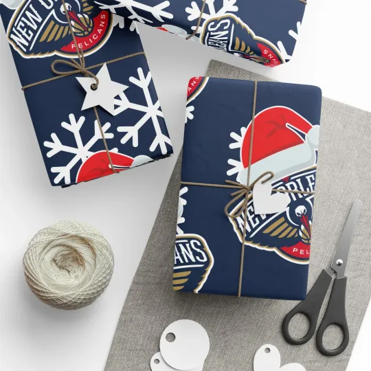 Discover New Orleans Pelicans Gift Wrapping Paper for Holiday Christmas