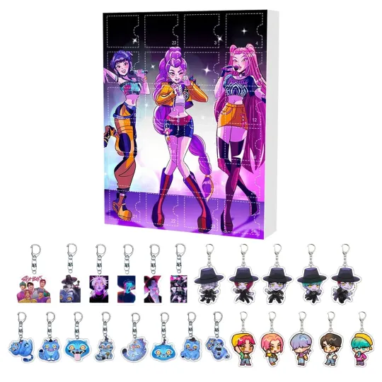 Discover 2025 KPOP Demon Hunters Advent Calendar – 24 Keychains Gift Set For Kids