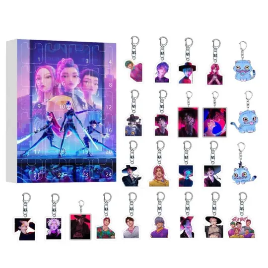 Discover Kpop Demon Hunters Countdown Calendar Sets Mystery Blind 24 Keychain Countdown