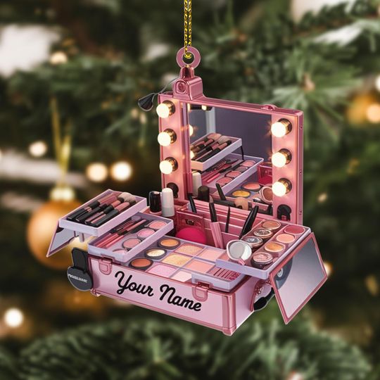 Discover Personalized Makeup Vanity Christmas Ornament, Beauty Lover Gift
