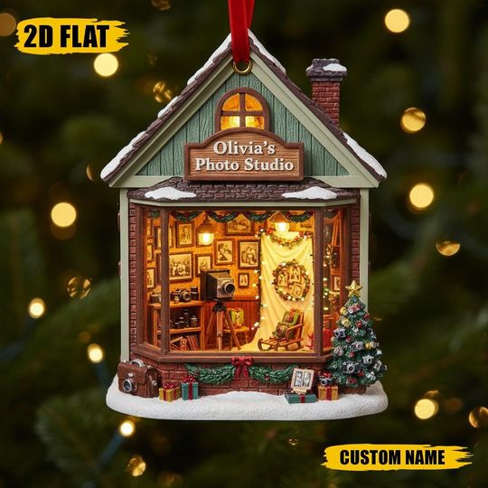 Discover Personalized Photographer Ornament, Photo Studio Christmas Tree Decoration for Photographers
