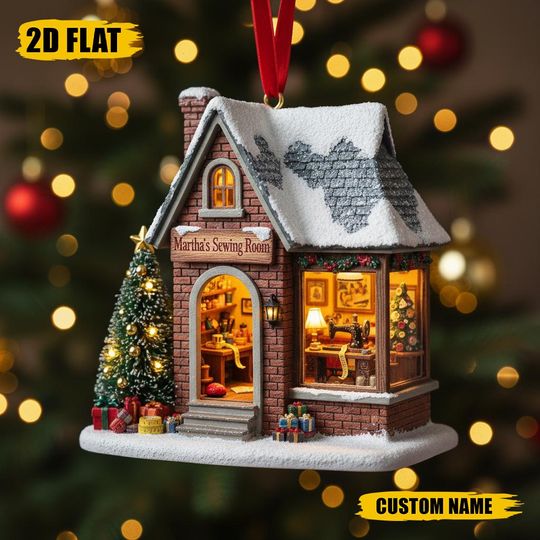 Discover Personalized Sewing Room Ornament, Christmas Tree Decor for Quilters, Sewers, Seamstresses, Crafters Gift