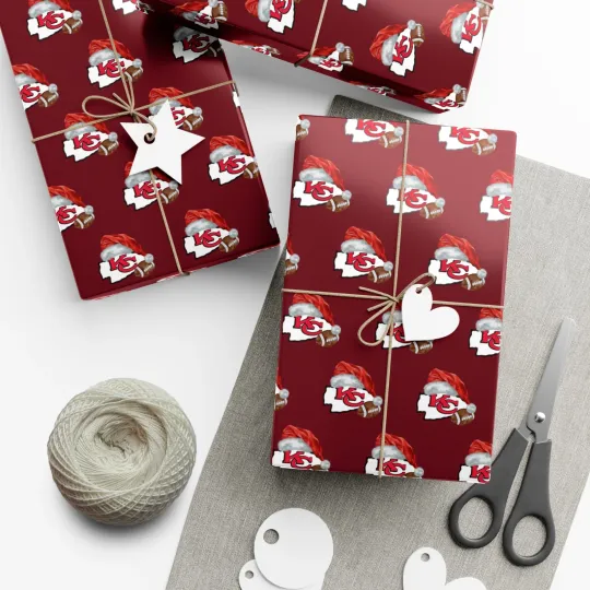 Discover Kansas City Football Gift Wrapping Paper, Chiefs Holiday Present