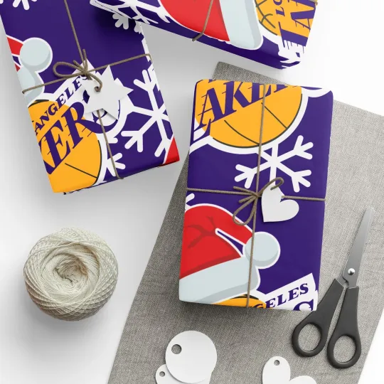 Discover Los Angelas Lakers Gift Wrapping Paper for Holiday Christmas