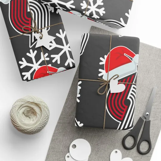 Discover Portland Trail Blazers Gift Wrapping Paper for Holiday Christmas