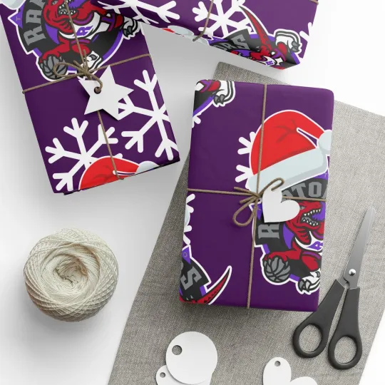 Discover Toronto Raptors Gift Wrap for Holidays, Christmas Basketball Wrapping Paper