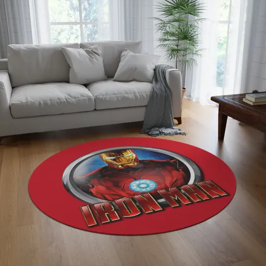 Iron man arcade game room decorations, pinball gaming room carpet,