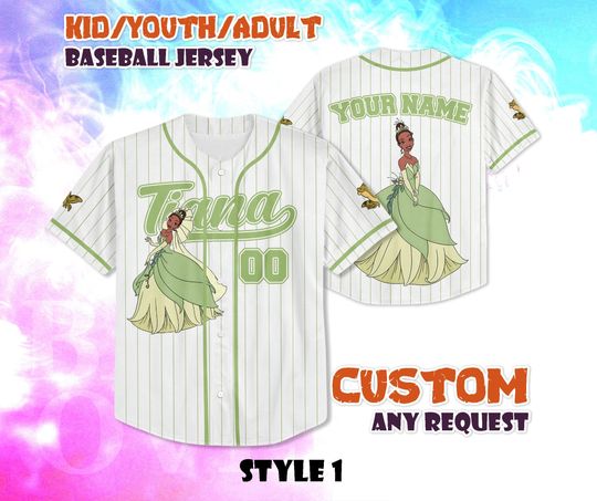 Discover CUSTOM Tiana Baseball Jersey, The Princess and the Frog Shirt, Personalized Tiana Baseball Jersey, Magic Kingdom Shirt, Disney Gift for Fans