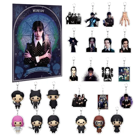 Discover Wednesday Acrylic Advent Calendar 2025 Blind Box Pendant Christmas Gifts