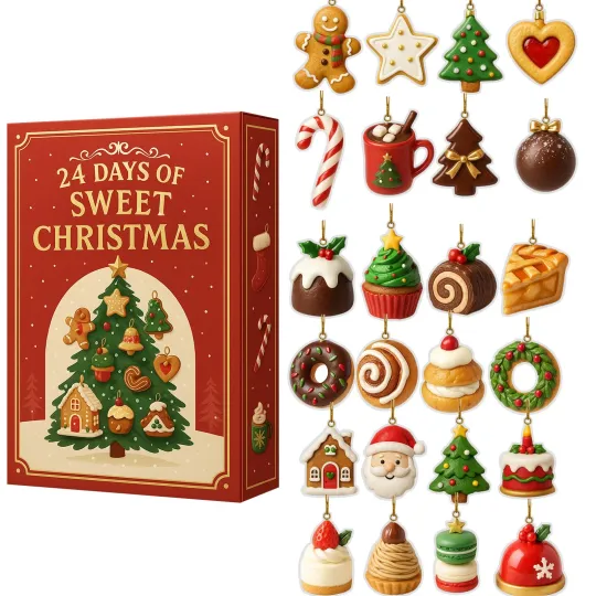 Discover Countdown Christmas Gingerbread Man Sweet Advent Calendar 24 Days 2D Blind Boxes