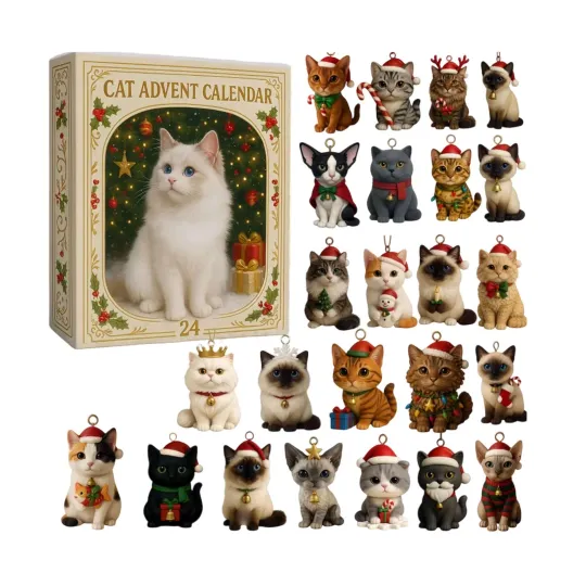 Discover Christmas Countdown Cat Advent Calendar 2025 – 24 Days of Festive 3D Blind Boxes