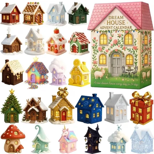 Discover Christmas Countdown Dream House Advent Calendar 24 Days of Festive 2D Blind Box