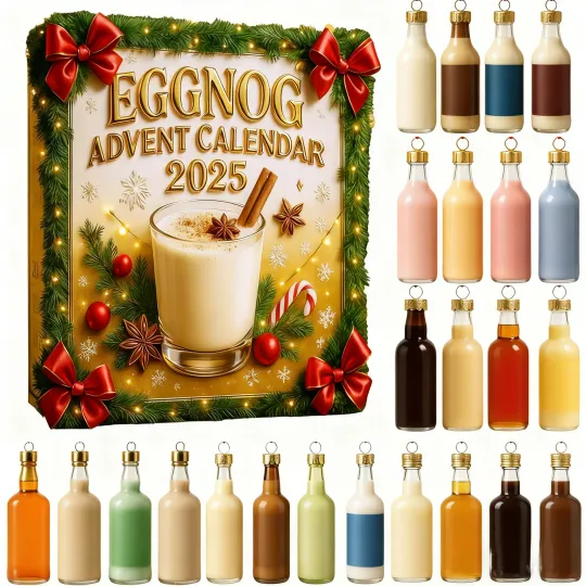 Discover Christmas Countdown Eggnog Advent Calendar – 24 Days of Festive 2D Blind Boxes