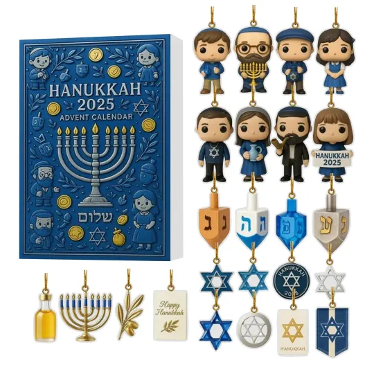 Discover Christmas Countdown Hanukkah Advent Calendar – 24 Days of Festive 2D Blind Boxes