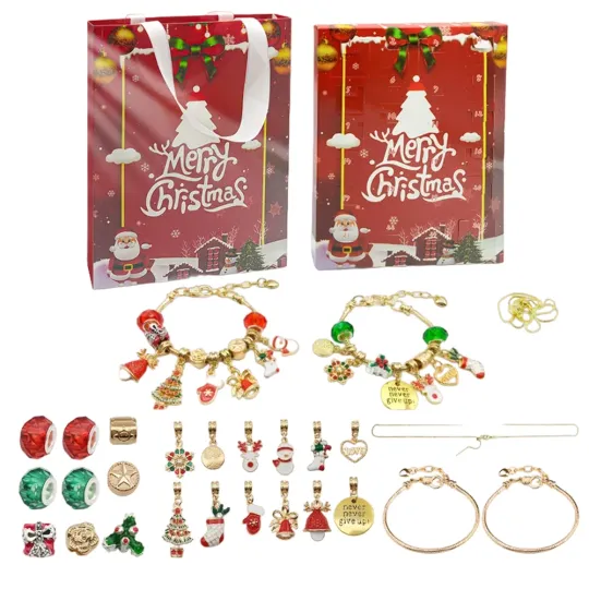 Discover Christmas 24 Grid Countdown Calendar Blind Box Set - Festive Acrylic Advent Cale