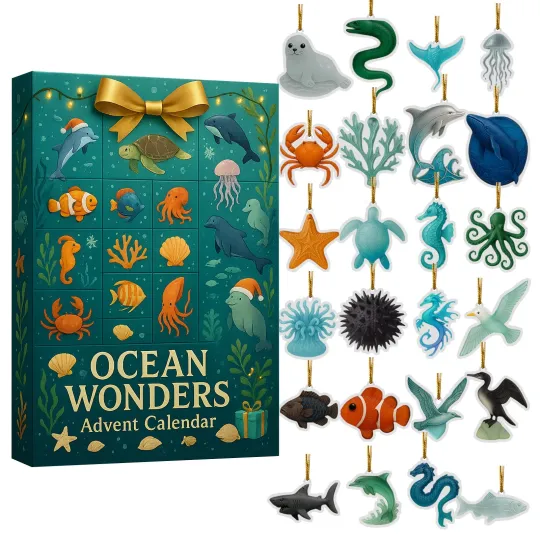 Discover Christmas Countdown Ocean Wonders Advent Calendar 24Days of Festive 2D Blind Box