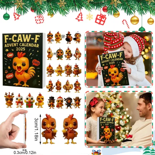Discover Christmas Countdown F-CAW-F Advent Calendar 2025 24 Days of Festive 2D Blind Box