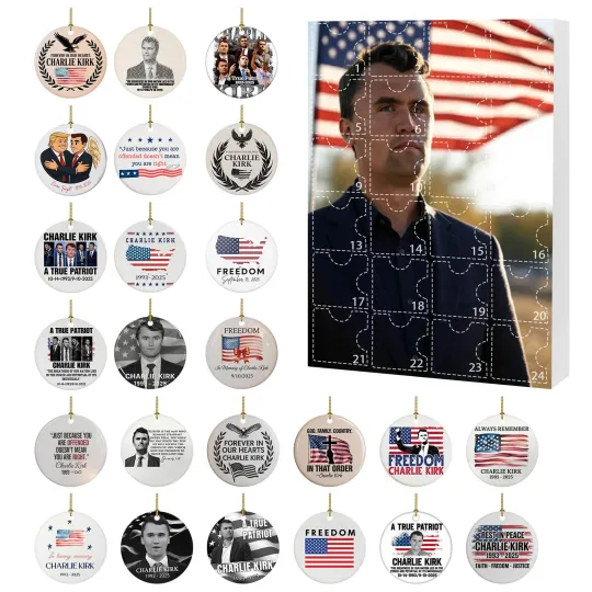 Discover Countdown Charlie Kirk Advent Calendar 2025 – 24 Days of Festive 2D Blind Boxes