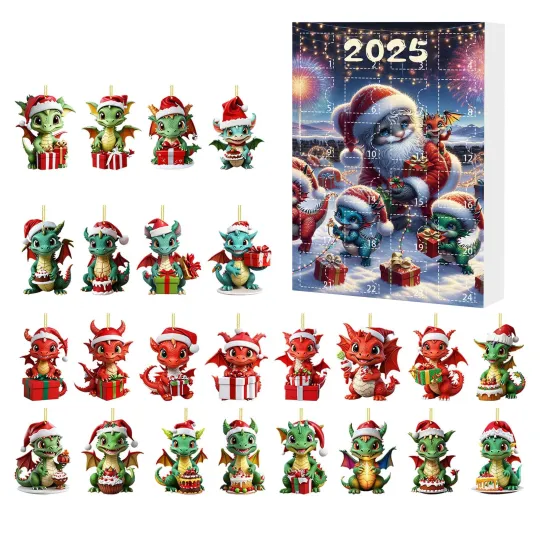Discover Christmas Countdown Dragon Advent Calendar – 24 Days of Festive 2D Blind Boxes