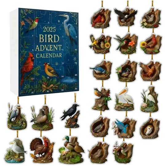 Discover Christmas Countdown Tree Hollow Birds Advent Calendar – 24 Days 2D Blind Boxes
