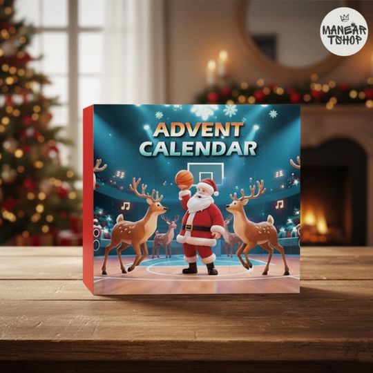Discover Christmas Basketball Advent Calendar, 24-Day Countdown Blind Box for Basketball Fans, Basketball Ornament Advent Calendar