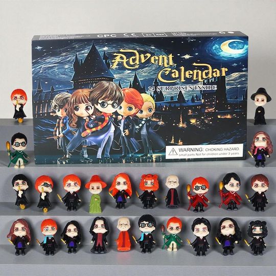 New Advent Calendar Blind Box, Harry Potter Figure Mystery Box,  Countdown 24 Surprises Inside Christmas New Year Gifts Xmas Gift