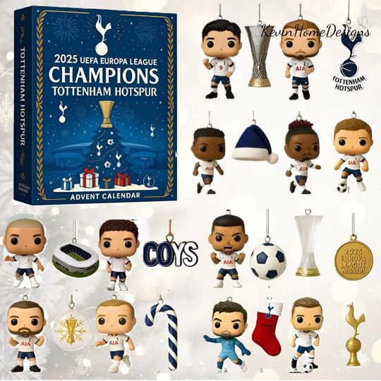 Discover Tottenham Advent Calendar 2025, Football Fan Advent Calendar Blind Box Gift