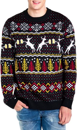 Discover Tipsy Elves Men's Ugly Christmas Sweaters - Funny Christmas Sweaters for Men - Fun Holiday Pullovers
