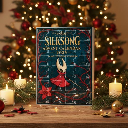 Hornet Silksong 2025 Calendar | 24 Days of Mini Game Collectibles | 2025 Game Gift Box | Hollow Knight Holiday Gift