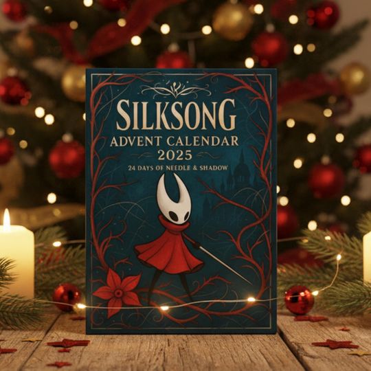 Hornet Silksong 2025 Calendar | 24 Days of Mini Game Collectibles | 2025 Game Gift Box | Hollow Knight Holiday Gift | Christmas Gifts | H42Y
