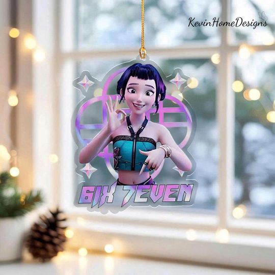 Discover Zoey 67 Acrylic Ornament: Kpop Demon Hunter Inspired, Holiday Decor