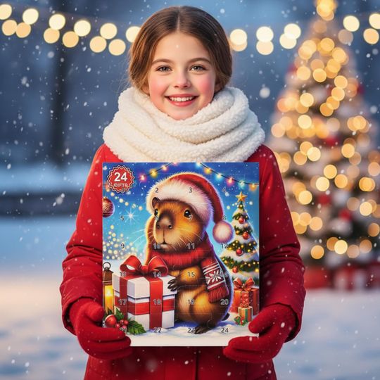 Discover Capybara Figurine Advent Calendar 2025 | 24 Days Collectible Mini Toys | Cute Animal Figurines | Christmas Countdown Box|Toy Collection|H34Y