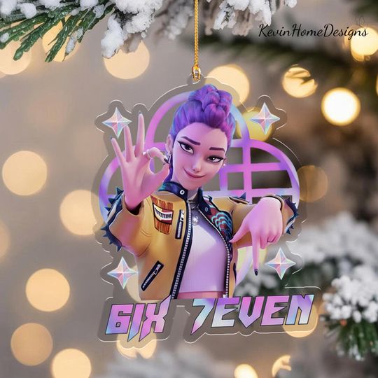 Discover Rumi 67 Acrylic Ornament: Girl 7even Collection, Kpop Demon Hunter Inspired