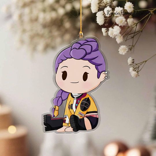 Discover Rumi Acrylic Ornament: Chibi Style, Kpop Demon Hunter Inspired Decor