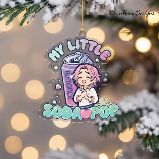 Discover Romance Acrylic Ornament: My Little Soda Pop, Kpop Demon Hunter Inspired Decor